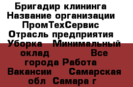 Бригадир клининга › Название организации ­ ПромТехСервис › Отрасль предприятия ­ Уборка › Минимальный оклад ­ 30 000 - Все города Работа » Вакансии   . Самарская обл.,Самара г.